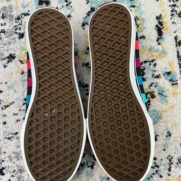 Fun hand painted rainbow slip on vans - Picture 4 of 4
